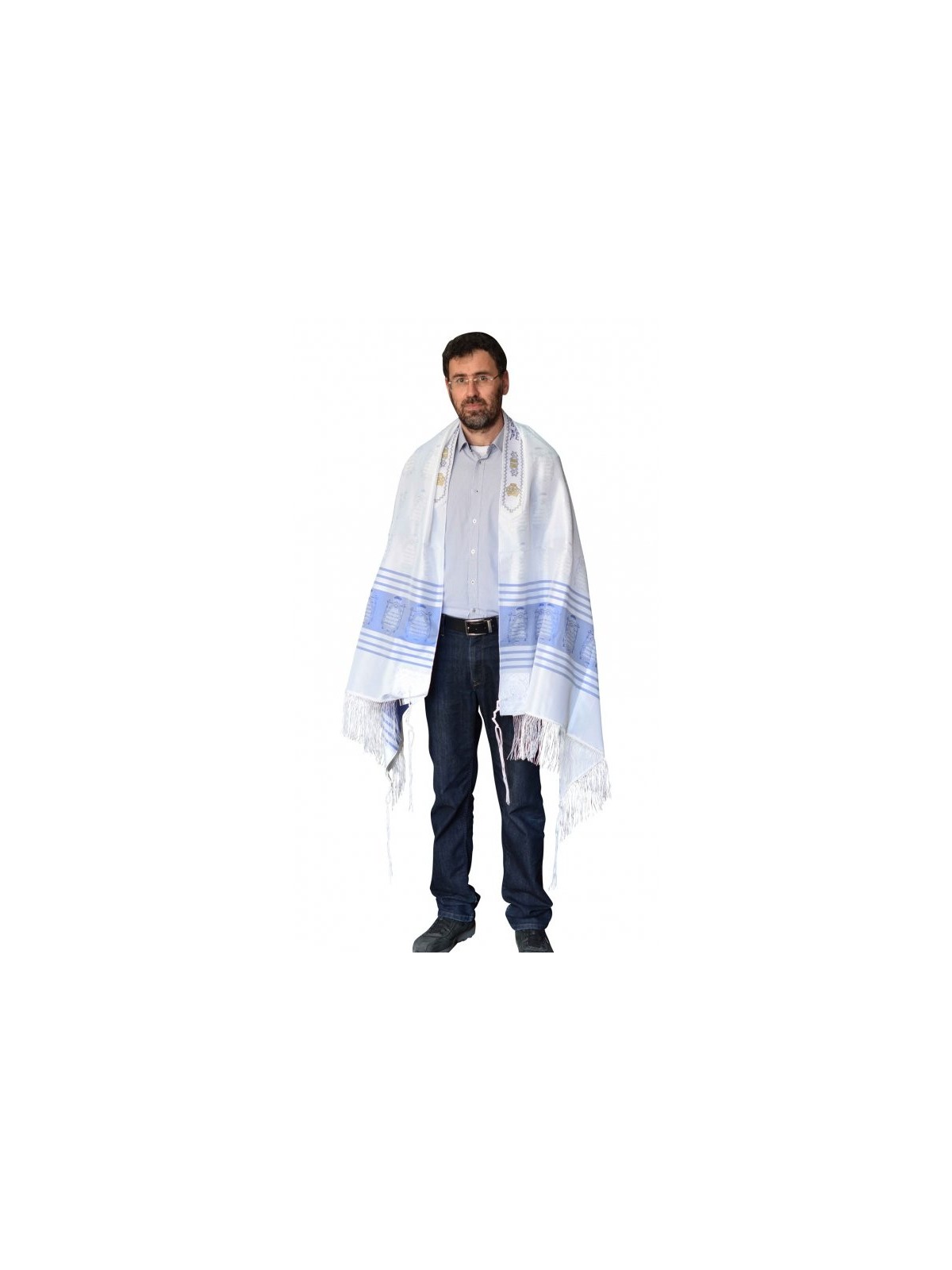 טליתניה פוליאסטר משי סטנדרטי טלית תפילת... | טליתים מסורתיים